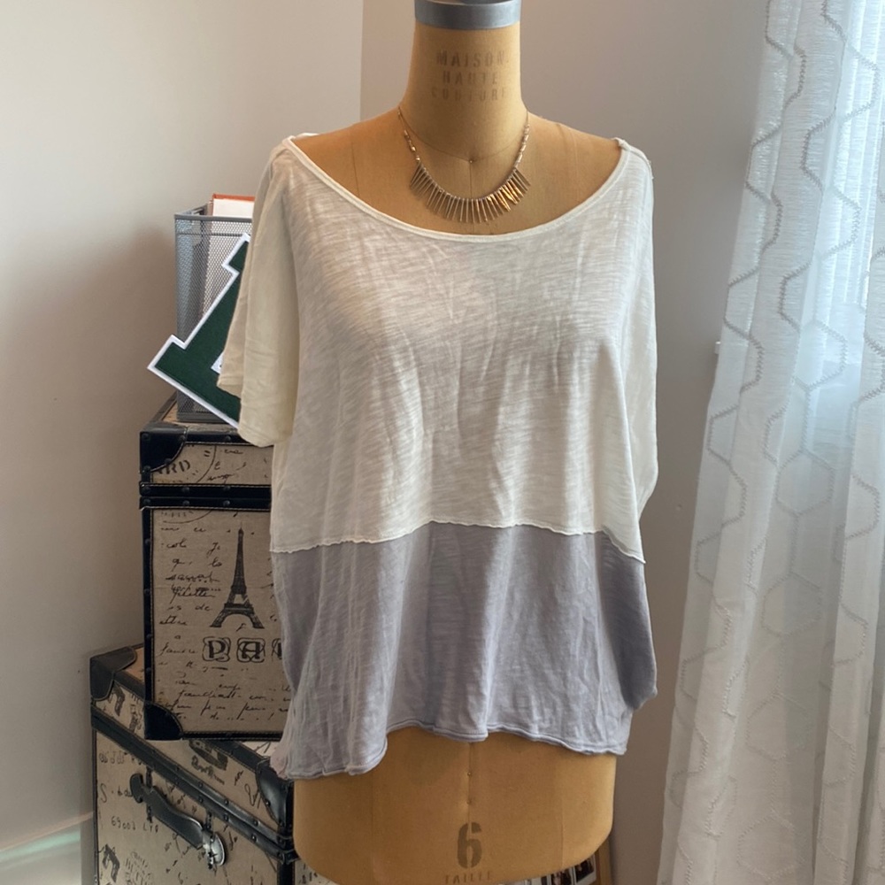 Free People high low color block top size S